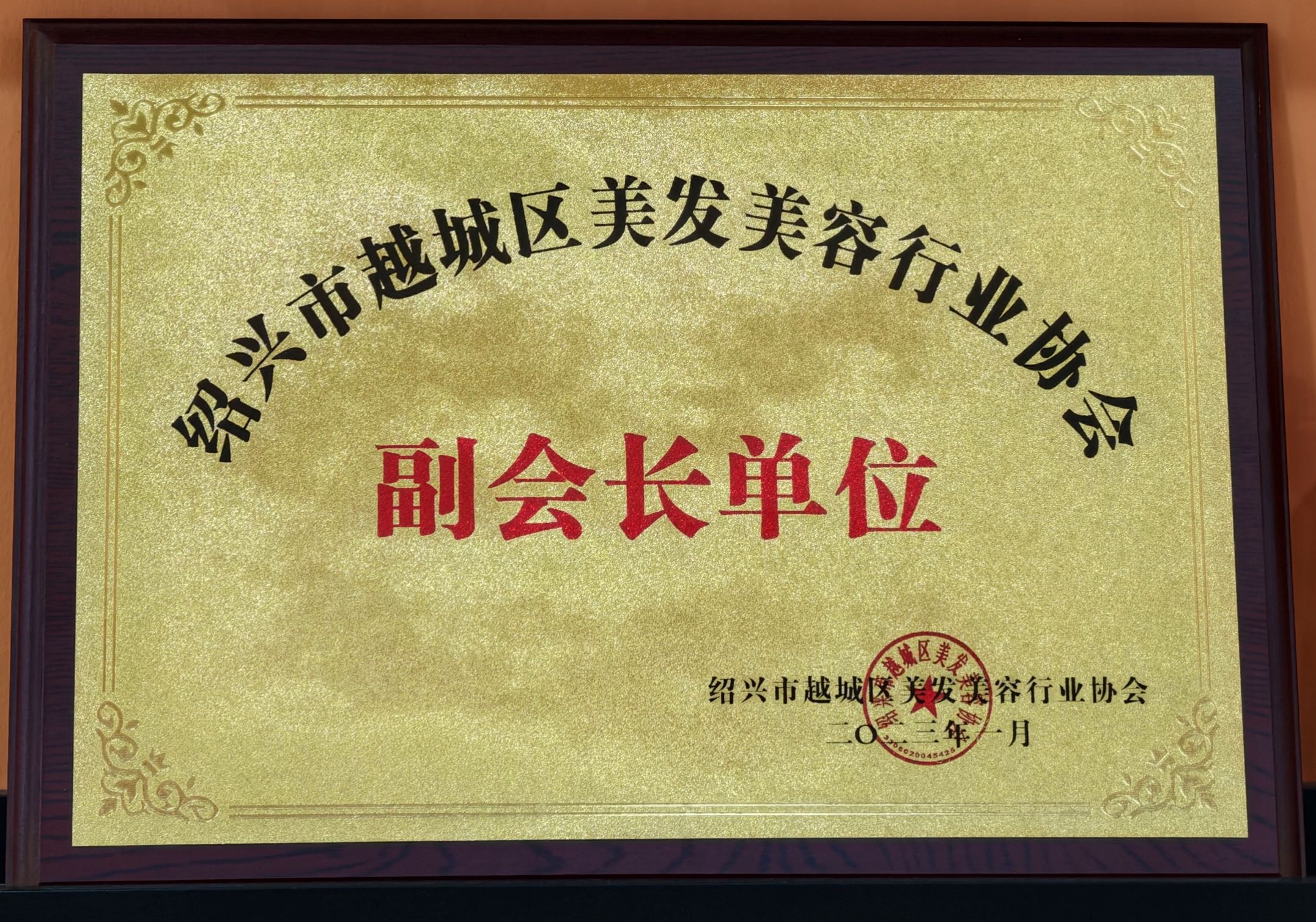 绍兴市越城区美发美容行业协会副会长单位